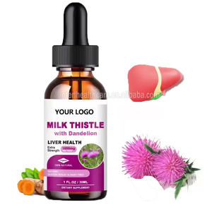 아우스레슨 맞춤형 밀크시슬 간 해독차 코드 리버 오일 지원 보충제 유기농 밀크시슬 간 드롭스 - Product Image 4