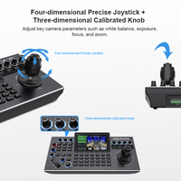 Teclado controlador de cámara PTZ con Joystick 4D para transmisión en vivo Teclado de red PTZ PELCO D/P RS232 RS485 LCD de 5,5 pulgadas