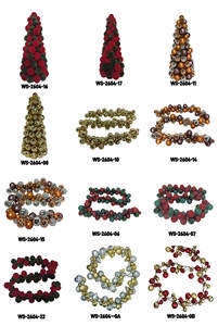 Guirlande <span class=keywords><strong>de</strong></span> Noël personnalisée style américain, ornements floqués <span class=keywords><strong>en</strong></span> rotin, patchwork coloré, vente <span class=keywords><strong>en</strong></span> gros, décoration murale pour hôtel et porte - Product Image 4
