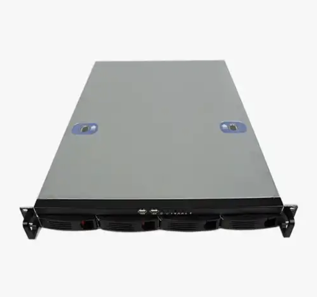 ATX 1U OEM Industrial Rack 4-Bay Hot Swap Server Case with Fan Plastic 1U Industrial Chassis