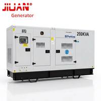Groupe électrogène diesel silencieux 200KVA 160KW avec moteur Perkins, 250kw 350kw 450kw 550kw, à Guangzhou avec ATS