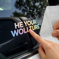 Autocollant de voiture personnalisé TEDDY, logo 3D UV, autocollant de voiture holographique facilement amovible, imperméable