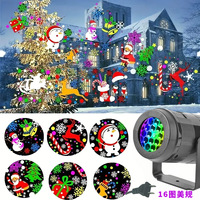 Projecteur de Noël à vente chaude, 16 motifs LED rotatifs, veilleuse d'ambiance, utilisé pour les cadeaux d'enfants et la décoration de chambre