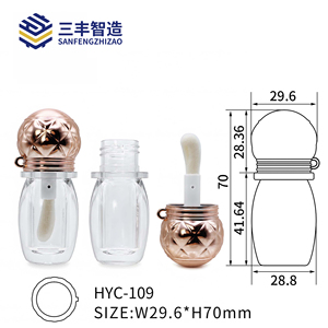 Diamond Pattern Rose Gold Cap <b>Lip</b> Gloss Tube Empty Bottle with Applicator Wand - Product Image 1