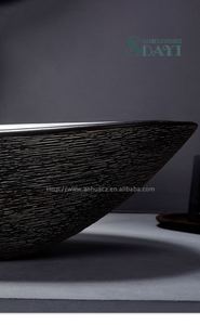 SDAYI-lavabo ovalado de estilo moderno para baño, encimera de tocador de cerámica hecha a mano, color negro, de lujo, gran oferta - Product Image 3