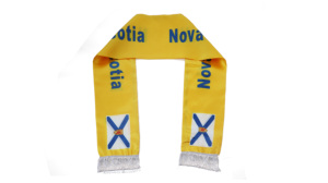 Bufanda con bandera de Nueva Escocia, venta al por mayor, productos de animación de fútbol personalizados, bufanda para fanáticos con bandera nacional, bufandas con borlas, chal - Product Image 4