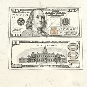 Uang Kertas Film Prop Uang Dolar 1 2 5 10 20 50 100 Berkualitas Tinggi Dicetak Laser di Kedua Sisi - Product Image 2