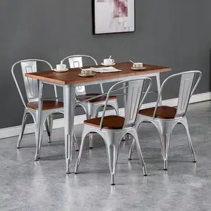 Apariencia Sillas de comedor de lujo para el estilo del hotel Venta directa de fábrica de metal Alta industrial Vintage Muebles para el hogar Hierro Moderno