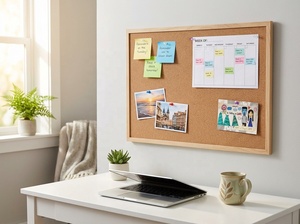 STASUN Natural Cork <strong>Board</strong> with Wooden Frame Decorative <strong>Notice</strong> <strong>Board</strong> Vision <strong>Board</strong> for Office <strong>Home</strong> and School Message Display - Product Image 6