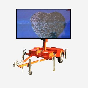 Solar Powered Traffic Warning LED Display Board Ground <b>Mount</b> IP65 Q235 Frame Electrostatic Coating Non Reflective Steady On - Product Image 4