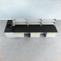 Banc de laboratoire en acier pour hôpital et école, poste de travail sur pied, table îlot de laboratoire pour les laboratoires de recherche