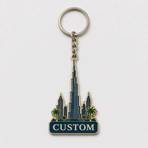 Porte-clés personnalisés en gros de haute qualité, design Dubaï, pendentifs Burj Khalifa et palmiers, souvenirs touristiques des Émirats arabes unis - Product Image 3