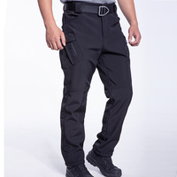Pantalon tactique en velours côtelé version européenne IX9, automne-hiver, sports de plein air, multi-poches, salopette avec doublure en polaire pour hommes