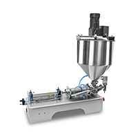 Machine de remplissage manuelle de pâte de sauce au beurre d'arachide de crème de haute précision avec chauffage et mélangeur livraison rapide