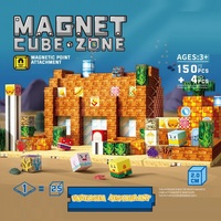 Ensemble de 150 blocs magnétiques en plastique, jeu de construction, cubes de construction, jouets sensoriels Montessori STEM pour enfants