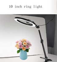 LED Live Broadcast Ring Light Makeup Live Selfie Tripod Stand Phone Holder 10inch Photographic Light with desktop tripod stand