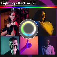 Anneau lumineux LED RGB de 10 pouces avec trépied, lumière de studio photographique circulaire pour selfie, idéal pour les diffusions en direct sur YouTube
