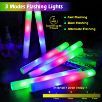Bâton lumineux en mousse LED RGB personnalisé et fait main pour mariages, cheerleading, concerts, Noël, Nouvel An, anniversaires