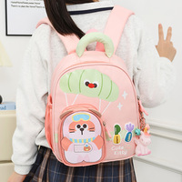 Nouveau Sac à Dos Maternelle pour Enfants, Cartable Préscolaire 3-6 Ans, Mignon Dessin Animé Anime, Bretelles Doubles, Nylon Polyester