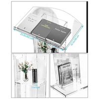 Plataforma de podio de acrílico transparente personalizada, mesa de conferencias para Celebración de Iglesia, Conferencia de boda