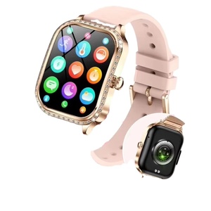 Reloj Inteligente de Lujo <span class=keywords><strong>Dorado</strong></span> para <span class=keywords><strong>Mujer</strong></span>, Llamadas por BT, Monitor de Salud Femenina, Frecuencia Cardíaca, Rastreador de Actividad Física MK88, Conexión con Teléfono, Relojes Inteligentes - Product Image 1