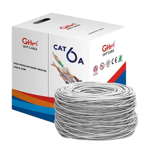 كابلات الاتصالات Cat6A UTP لـ networkbc كابل النحاس الخالص cat6a 305m