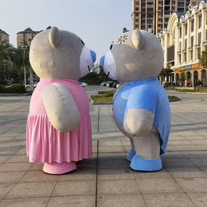 <span class=keywords><strong>Disfraz</strong></span> Inflable de Oso Teddy para Parejas, Traje de Oso Gigante de Dibujos Animados para Desfiles y Eventos - Product Image 6