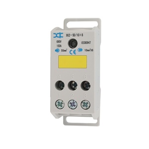 Bloc <span class=keywords><strong>de</strong></span> distribution d'alimentation modulaire unipolaire sur rail DIN en cuivre UKK 150A XK2-50/10*6 - Product Image 1