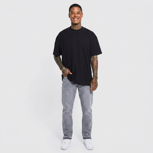 Best Quality Men's Oversized Cotton <b>T</b>-<b>Shirts</b> Custom Logo Plus Size O-neck for Running <b>Long</b> Length - Product Image 1