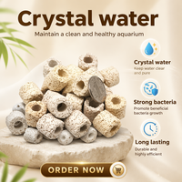 Anneaux en céramique pour aquarium, média filtrant poreux, maison pour bactéries nitrifiantes, anneaux en céramique pour aquarium d'eau douce et d'eau salée
