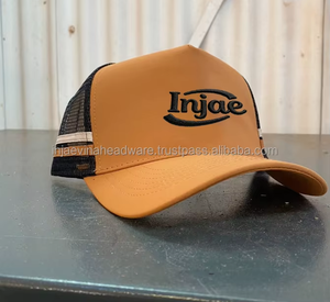 Small MOQ Orders Deep Crown 2 Side Stripes Trucker Hats Mesh Trucker Cap Australia Country 5 Panel a <b>Frame</b> Country Trucker Caps - Product Image 3