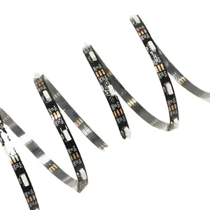 60 נוריות פולטות צד דק Ultra 5 מ"מ רוחב smd4020 PCB הגמיש led רצועת שחור לבן