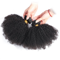 FYD Afro Kinky Curly Brazilian Virgin Human Hair Long Weave Bundle 100% Cheveux Humains Vierges Brésiliens Bouclés Afro 4a-4c pour Femmes Noires