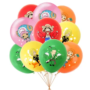 Strohoed Piraten Luffy Kinderen Tieners Fans Anime Verjaardagsfeest Benodigdheden Kits Decoraties Latex Ballonnen