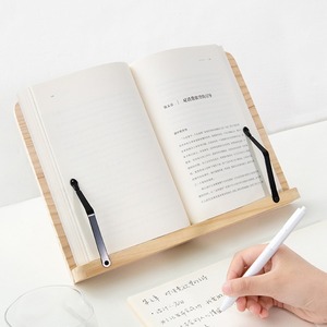 Wooden Book Stand With Adjustable Clips 23.8x29.9cm For Reading Desk Organizers - Product Image 2
