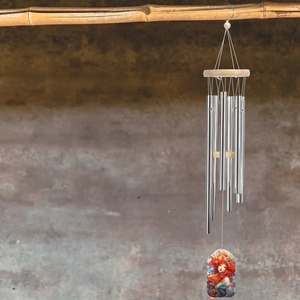 Carillón de viento de Arte Moderno con imagen personalizada, aluminio y madera duraderos para decoración del hogar - Product Image 3