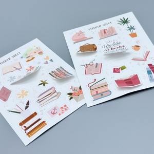 Pegatinas <span class=keywords><strong>de</strong></span> dibujos animados decorativas con impresión <span class=keywords><strong>de</strong></span> vinilo personalizado <span class=keywords><strong>de</strong></span> alta calidad, acabado brillante impermeable para botella <span class=keywords><strong>de</strong></span> agua para portátil con logotipo <span class=keywords><strong>de</strong></span> empresa - Product Image 1