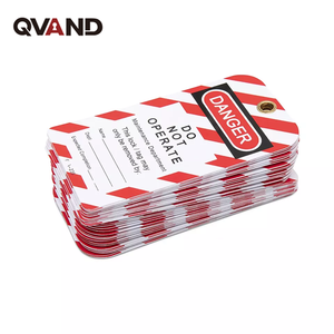 QVAND bloqueo de seguridad eléctrica Tagout LOTO etiqueta bloqueo peligro PVC etiqueta de advertencia - Product Image 3