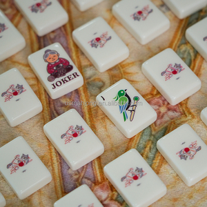 Set da Viaggio in Acrilico di Lusso con Tessere Bianche a Tema Gatto Cheeky Cat, 160 Pezzi, 1 Strato, Mahjong Americano - Product Image 6