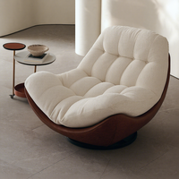 Fauteuil à bascule individuel de luxe moderne en forme d'œuf, chaise longue pour chambre à coucher et salon de luxe, idéal pour la détente