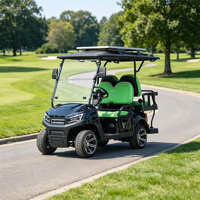 4 Seater Cengo Electric Golf Cart Solar Charging DOT Certified 48V Ultra Long Range Golf Course Resort Shuttle Cart