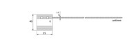 Sello de Cable de Alta Resistencia DX206C, ABS+Acero, Diámetro de Cable de 5.0mm, para Puerta de Contenedor de Camión, Números de Serie Personalizados Impresos con Láser, para Envío