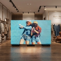Afficheur numérique publicitaire LED P2.5 P1.86 GOB pliable pour intérieur, double face, trois LED, affiche pliable à trois volets, écran LED pliable