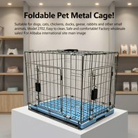 Cage pliable robuste et moderne pour chien, en fer et plastique, facile à assembler, pour salon, voyage et usage domestique