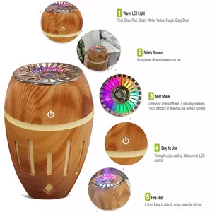 Humificador <span class=keywords><strong>De</strong></span> <span class=keywords><strong>Ar</strong></span> <span class=keywords><strong>De</strong></span> grano <span class=keywords><strong>De</strong></span> madera para el hogar 300Ml Usb Mini <span class=keywords><strong>humidificador</strong></span> <span class=keywords><strong>De</strong></span> aire portátil ultrasónico para coche con luz nocturna - Product Image 4