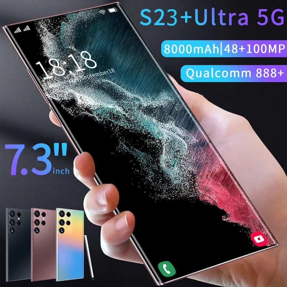 Samsungs22 Mobile Phone Origin S22 Ultra 5g Phone 7.3 Inch 16gb + 1tb Android Smartphone Android 12.0 Mobile Phones