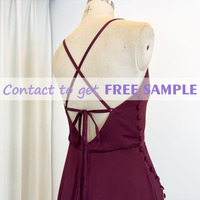 TEENYEE Robe de Demoiselle d'Honneur en Satin Noir Orange Brûlé Vente en Gros Robes de Demoiselle d'Honneur de Haute Qualité Mariage Élégant