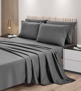 Juego de sábanas de cama King de poliéster 100% de 4 piezas de microfibra cepillada con <span class=keywords><strong>funda</strong></span> de almohada y <span class=keywords><strong>funda</strong></span> nórdica para el hogar o el hotel - Product Image 4