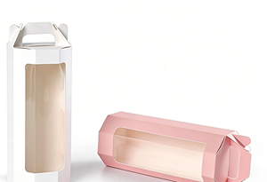 Caja de Regalo con Ventana, Fabricada con Cartón Blanco Grueso, Proceso de Formación de una Sola Pieza, Ventana Transparente de PVC, Laminación Mate, Grabado en Relieve - Product Image 1