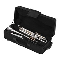 Professional Silver Plated Trumpet with Golden Keys High-Quality Brass Wind Instrument for Musicians Orchestra Band Performances